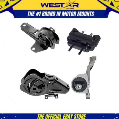 Комплект из 4 креплений двигателя и трансмиссии подходит для Chevrolet Malibu 3,1 л 2001-2003 годов выпуска - Изображение 1 из 4