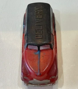 2279-3 - Vintage Renwal Product No.93 Red/Black Plastic Delivery Van Truck! 4" - Picture 1 of 6