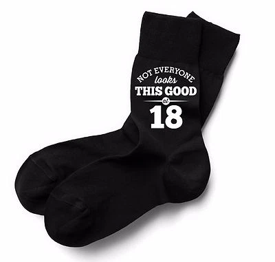 18th Birthday Gift Present Idea Boy Dad Him 2001 Men 18 Black Sock Accessories