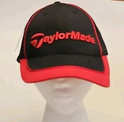 Sombrero de golf TaylorMade ajustable negro y rojo fuego TMax Gear nuevo con etiquetas Foto 1 de 4