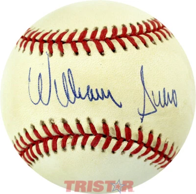 WILLIAM SUERO SIGNED AUTOGRAPHED AL BASEBALL PSA - MILWAUKEE BREWERS - Image 1 of 2