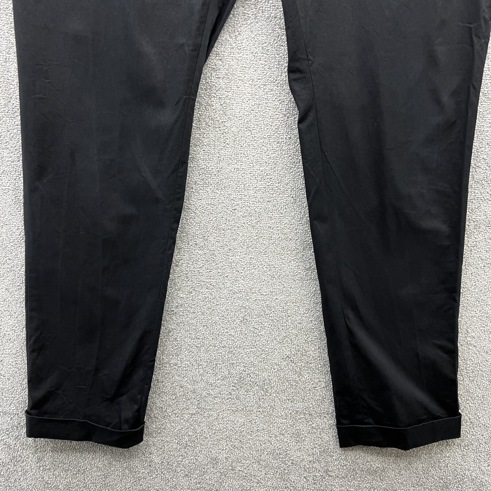 L'estrange Men's XL Black Tapered Leg Drawstring Formal Trousers image 4