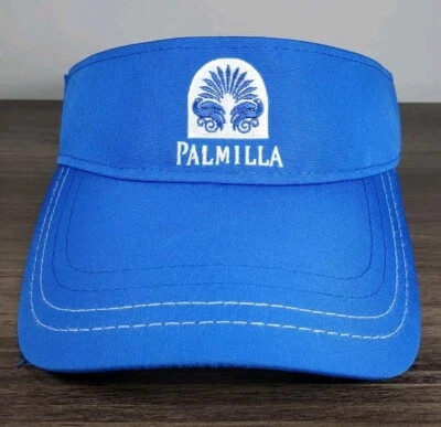 Visera de Golf Azul Palmilla Ajustable Sol Papá Sombrero México Campo de Golf Resort Foto 1 de 4