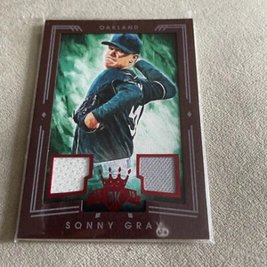 Sonny Gray 2015 Diamond Kings #124 Deluxe Relic Oakland Athletics - Picture 1 of 1