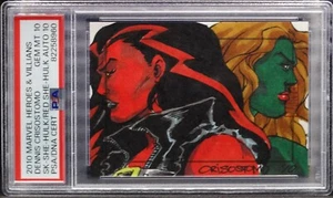 She Hulk Red She Hulk 2010 Marvel Heroes & Villains SketchaFEX PSA 10 GEM MINT - Picture 1 of 5