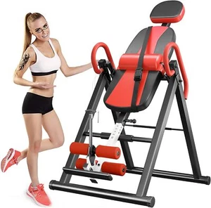 300 LBS Gravity Inversion Table Back Therapy Fitness Inverter Machine Heavy Duty - Picture 1 of 43