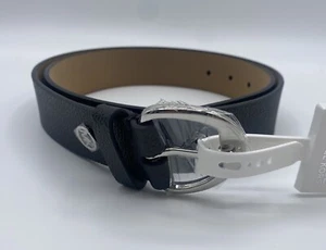 Michael Michael Kors Damen 38 mm Kiesel Leder Gürtel Schwarz Größe Large XLarge - Bild 1 von 6