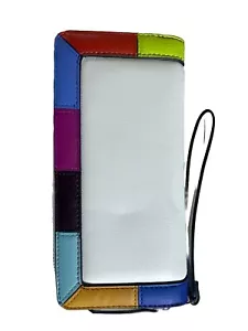 INC Haselnuss Vanille Muti Farbe Reißverschluss große Damen Geldbörse aus Kunstleder - Bild 1 von 11