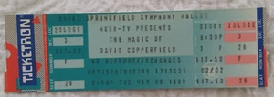 David Copperfield gebrauchtes Zaubershowticket Mar. 8, 1988, Springfield Symphony Hall - Bild 1 von 2