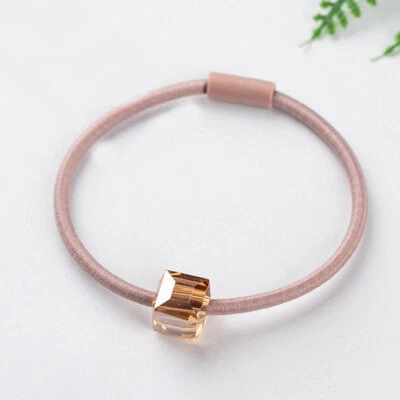 Mujeres Elástico Sólido Cola de Caballo Bufanda Cuerda de Pelo Corbatas Anillo Scrunchies Cinta Bandas Foto 1 de 4