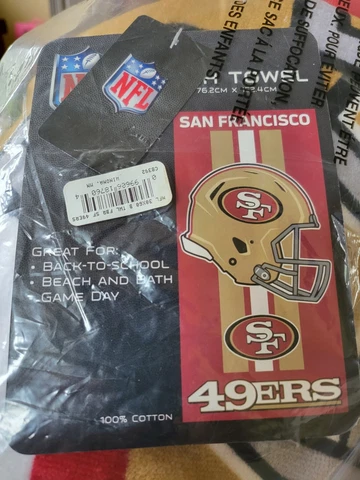 NFL San Francisco 49ers Beach Towel New Wincraft Cover