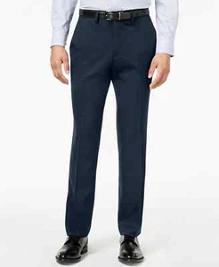 Kenneth Cole Herren schmale Passform Stretch Gabardine Anzughose dunkelblau 30W 32L - Bild 1 von 3