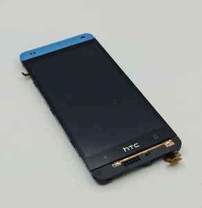 Original HTC One Mini M4 Display LCD TouchScreen Glas Scheibe Rahmen Frame Blau - Bild 1 von 2