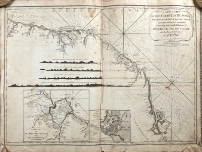 瓜亚那海岸的新图表,从伯比斯河到北角 - 地图 1796 — 第 1/4 张图片
