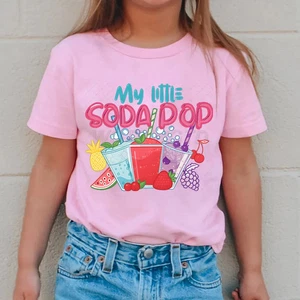 My Little Soda Pop Print T-Shirts Kinder Jungen Mädchen Sommer Kurzarm Baumwolle - Bild 1 von 28