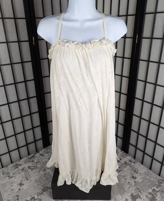 Vestido de Colección Juicy Couture Mediano Correa de Espagueti Mediano Marfil Y2K Años 90 Cinch Top Foto 1 de 4