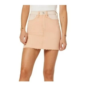 Hudson Viper Mini Gonna Donna 24 Arancione Denim Colorblock Colorata Elasticizzata - Foto 1 di 10