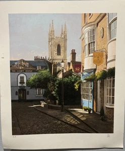 Bryan Evans Artist Proof EA – 27x23 in – British pub street scene “Court Jester” - Picture 1 of 9