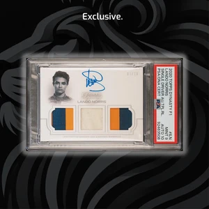 PSA9/10 - /10 Silver Lando Norris #TRA-ILN 2020 Topps Dynasty Triple Relic Auto - Picture 1 of 2