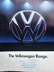 VW Volkswagen Range Car Sales Info Brochure 1990 Models - Picture 1 of 4