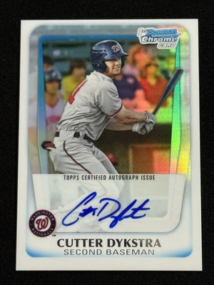 2011 Bowman Chrome 1st - Prospects Cutter Dykstra #BCP164 (RC) Refractor /500 - Image 1 of 2