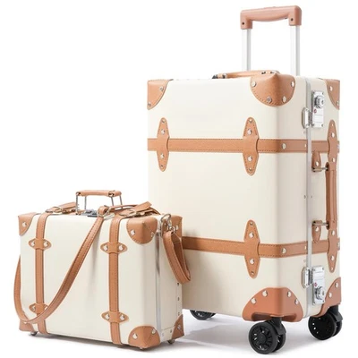 Juego de Equipaje Vintage Gran Capacidad con Cerradura TSA, Lujo Estilo Vintage Maleta... Foto 1 de 4