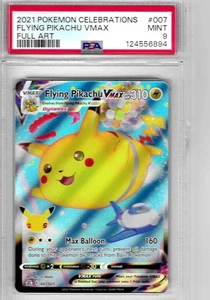 Pokémon Celebrations Flying Pikachu Vmax Holo 2021 #007 PSA 9 como nuevo - Imagen 1 de 2
