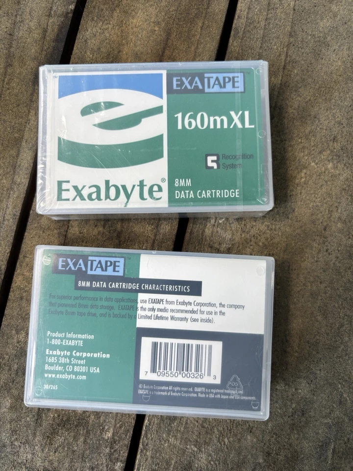 EXABYTE 160mXL 8mm Data Cartridge EXATAPE~New & Sealed~FREE SHIPPING - Image 1 of 1