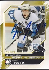 Ryan TESINK Signed 2011 Heroes and Prospects Card