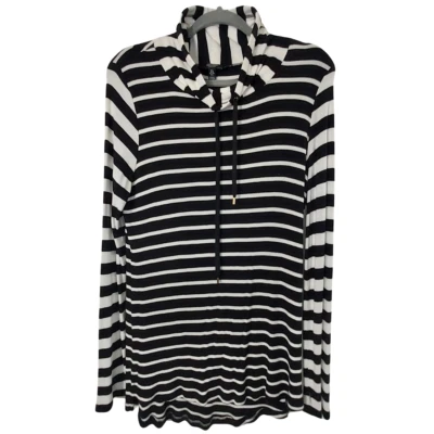 Jones New York Striped Mock Neck Sweater Size L - Image 1 of 4