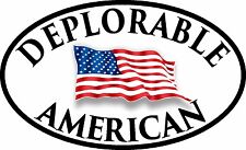 DEPLORABLE AMERICAN FLAG DECAL WINDOW BUMPER STICKER POLITICAL TRUMP 