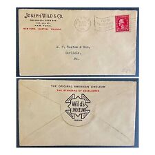 1915 2d Wild's Linoleum ADV New York to Carlisle PA Classic Cover See Photos.