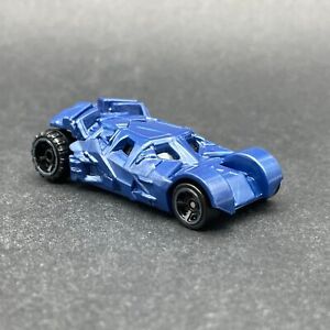 Hot Wheels DC Comics Dark Knight Batman Blue Batmobile Car S15 R9865 1/64 Scale