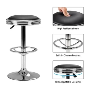 LCH 24”-32” Adjustable Swivel Hydraulic Lift PU Leather Bar Stool (PICKUP ONLY) - Picture 1 of 3