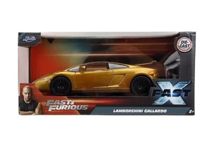 Jada 1:24 Fast & Furious Lamborghini Gallardo Gold Diecast Model Car 34924 New - Picture 1 of 11