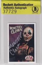 Monster Clown Signed 2019 Panini Lucha Libre AAA Album Stickers Card 108 BAS COA