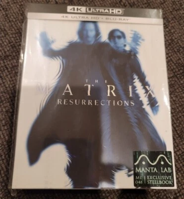 THE MATRIX RESURRECTIONS 4K UHD Blu-ray MANTA LAB Embossed Steelbook Full Slip - Image 1 of 4