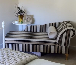 Stripped Right Hand Chaise Longue - Picture 1 of 8