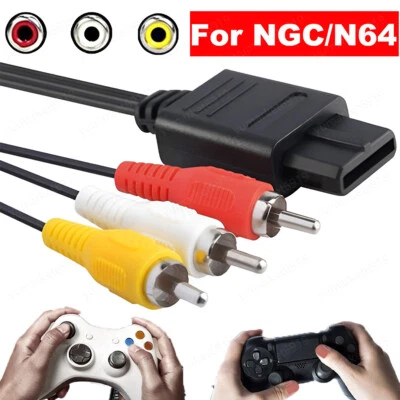 YUMARKET AV Cable TV Monitor Adapter Connector Cord For Nintendo Snes N64 Gamecube Super