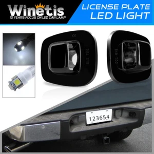 For 1988-2000 Chevy C/K Pickup Black Lens Housing Tag Light License Plate Lamp - Imagen 1 de 8