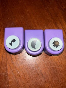 Music, Sun & Moon Paper Punches With Catch Tray 1/2x3/8" Celestial  - Picture 1 of 2