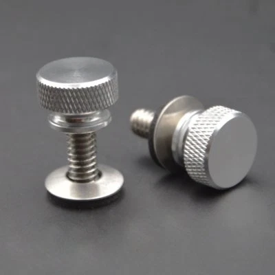 2PCS CNC Silver Rear Seat Solo Rack Screw Bolt Fit Harley Touring Sportster Dyna - Image 1 of 4