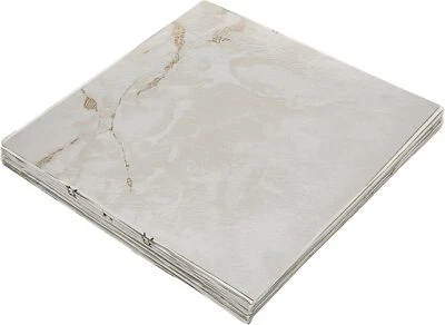 Classic White Grey Veins Peel and Stick Vinyl Floor Tiles 20 Pack 12x12 inches - Image 1 of 4