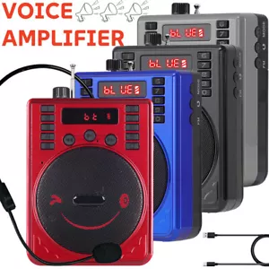 Altavoz portátil recargable PA Bluetooth amplificador de voz USB/SD/FM micrófono/auriculares - Imagen 1 de 17