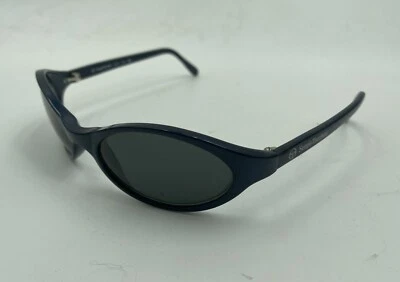 Vintage Sergio Tacchini 1528-S T1623-S 120 Blue Oval Sunglasses Italy Plastic - Image 1 of 4