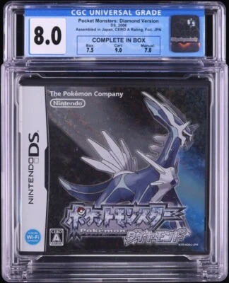 Nintendo DS Pokemon Diamond Version Japanese Graded CGC 8.0 CIB Pocket Monsters - Image 1 of 2