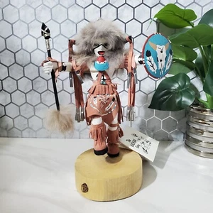 Kachina Hopi Navajo Native American Buffalo Warrior Doll Signed Laura Yazzie - Picture 1 of 24
