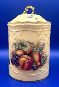 Vintage Aynsley Lidded Cookie or Sweet Jar in Gold Orchard Design, 18cm - Picture 1 of 7