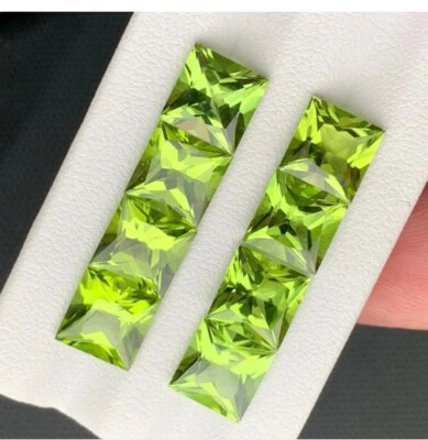 8mm Pair Natural Earth Mine Peridot Loose Gemstone - Image 1 of 3