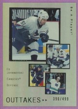 2005-06 UPPER-DECK BE A PLAYER OUTTAKES CANUCKS ED JOVANOVSKI #OT49 #'d 390/499
